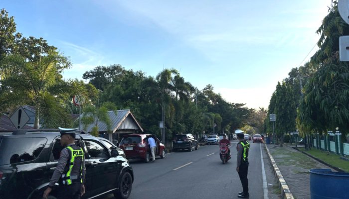 Jaga Kekhusyukan Sholat Idul Adha di Makodim 1401 Majene, Polres Majene Perketat Pengamanan