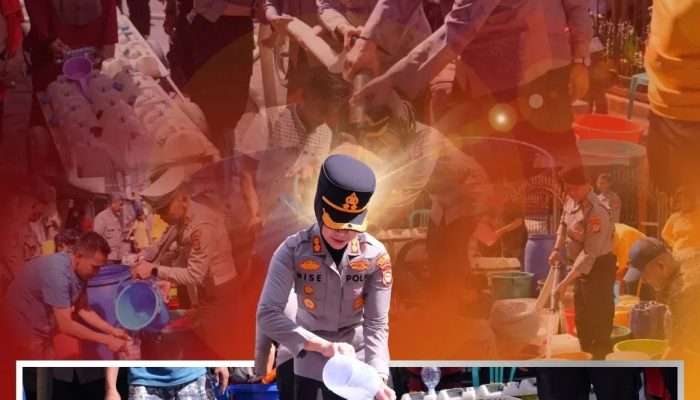Polres Pelabuhan Makassar Salurkan Bantuan Air Bersih dalam Rangka HUT Bhayangkara ke-80