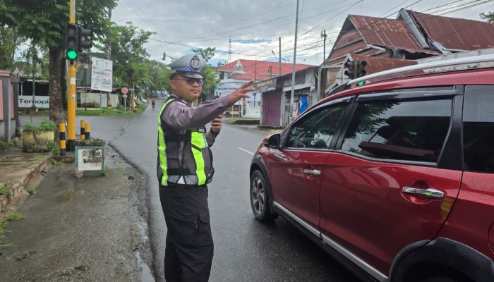 Satlantas Polres Wajo Intensifkan Pengaturan Lalu Lintas di Sejumlah Titik Kota Sengkang