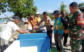 Bhabinkamtibmas Polsek Banggae Bersama Warga Gelar Penanaman Pohon, Wujudkan Lingkungan Hijau dan Asri