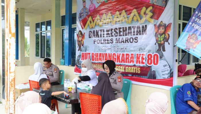 Sambut Hari Bhayangkara ke-80, Sidokkes Polres Maros Hadirkan Pelayanan Kesehatan Gratis untuk Warga Pedesaan
