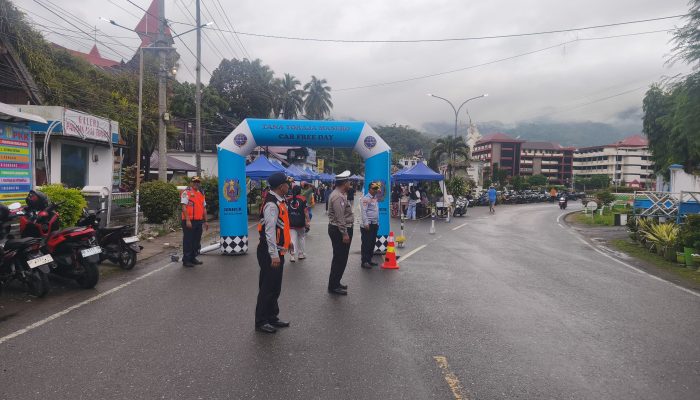 Polres Tana Toraja Laksanakan Pengamanan Car Free Day untuk Berikan Rasa Aman dan Nyaman kepada Masyarakat