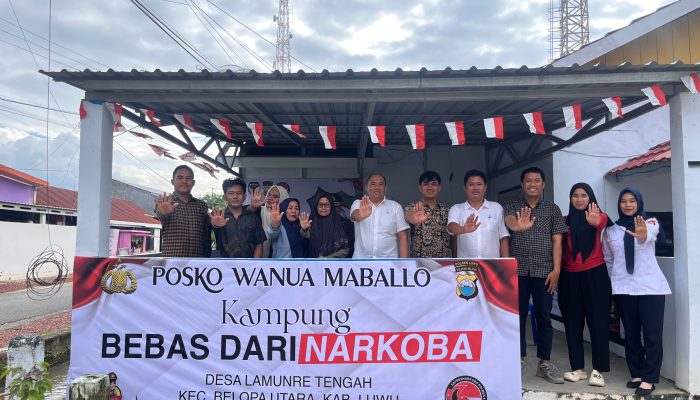 Satresnarkoba Polres Luwu Sosialisasikan Bahaya Narkoba di Desa Tangguh Bebas Narkoba Lamunre Tengah