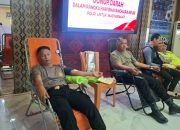 Sambut Hari Bhayangkara ke-80, Polres Sinjai Gelar Bakti Sosial Donor Darah.
