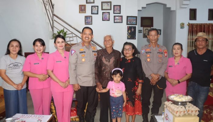 Polres Toraja Utara Gelar Anjangsana Sambut Hari Bhayangkara Ke-80, Kunjungi Purnawirawan Polri dan Warakawuri