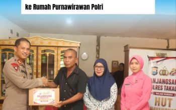 Polres Takalar Gelar Anjangsana ke Rumah Purnawirawan dalam Rangka HUT Bhayangkara Ke-80 Tahun 2026