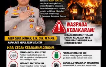 Kapolres Kepulauan Selayar Imbau Masyarakat Tingkatkan Kewaspadaan Cegah Kebakaran di Musim Kemarau