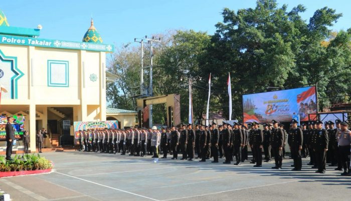 Peringati HUT Bhayangkara ke-80, Kapolres Takalar: Polri Harus Semakin Dekat dan Mengayomi Masyarakat
