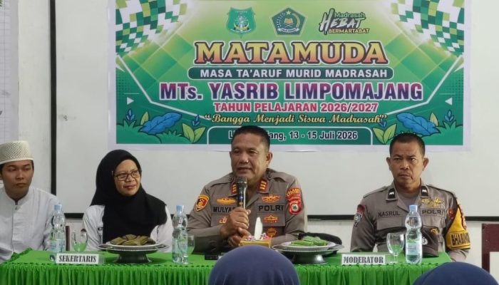 Polsek Marioriawa Hadir di MATAMUDA MTs Yasrib Limpomajang, Bekali Murid Baru dengan Edukasi Kamtibmas