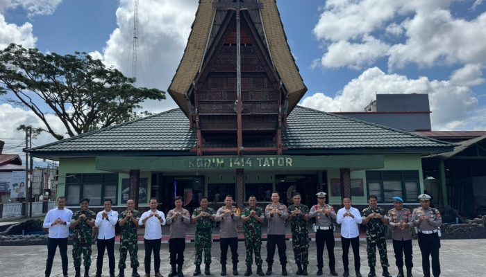 Perkuat Sinergi Lintas Institusi, Kapolres Toraja Utara Gelar Silaturahmi ke Kodim 1414/Tator