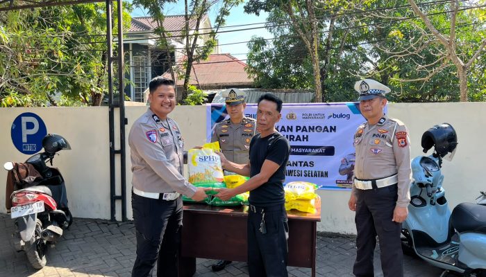 Ipda Hendrawan Pamin Samsat Maros Pimpin Gerakan Pangan Murah Polri Untuk Masyarakat