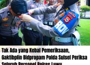 Tak Ada yang Kebal Pemeriksaan, Gaktibplin Bidpropam Polda Sulsel Periksa Seluruh Personel Polres Luwu