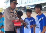 Di Balik Pengamanan Bhayangkara Cup, Polres Sinjai Tebar Kepedulian kepada Generasi Muda.