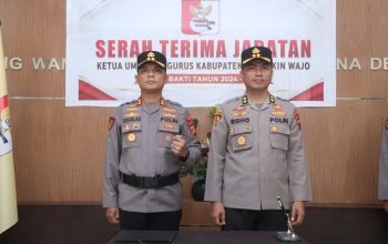 Kapolres Wajo Baru AKBP Diouglas Mahendrajaya Disambut Jajar Kehormatan dan Tari Padduppa