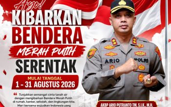 Polres Luwu Timur Ajak Masyarakat Kibarkan Bendera Merah Putih Serentak Sepanjang Agustus 2026