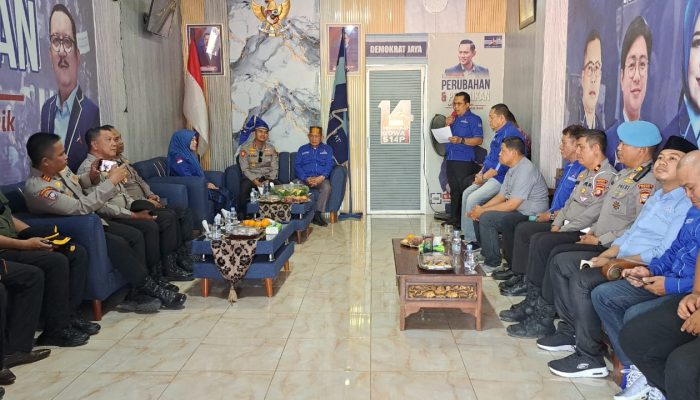 Perkenalkan Diri sebagai Kapolresta Baru, Kombes Pol. Muh. Yusuf Usman Pererat Silaturahmi dengan DPC Demokrat Gowa