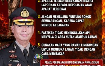 STOP KARHUTLA, Kapolres Tana Toraja Imbau Warga Jangan Bakar Hutan dan Lahan
