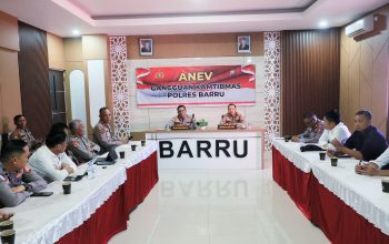 Polres Barru Ikuti Anev Mingguan Sitkamtibmas Terkini Jajaran Polda Sulsel Secara Daring