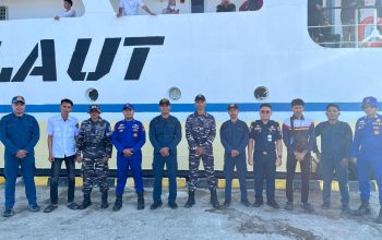 Pastikan Pelayaran Aman, Sat Polair Majene Kawal Keberangkatan KM Sabuk Nusantara 93