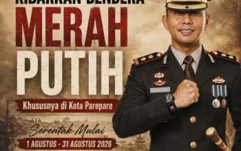 Kapolres Parepare Ajak Masyarakat Kibarkan Bendera Merah Putih Selama Bulan Kemerdekaan