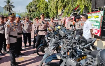 Kapolres Enrekang Pimpin Pemeriksaan Kendaraan Dinas R4 dan R2 Guna Optimalkan Kesiapan Personel dalam Pelaksanaan Tugas