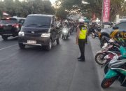 Satlantas Polres Jeneponto Laksanakan Gatur Lalin Dalam Rangka Pengamanan Turnamen Sepak Bola Gubernur Cup