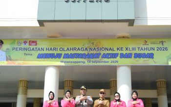 Kapolres Soppeng Bersama Ketua Bhayangkari Hadiri Haornas ke-43, Dukung Gerakan Masyarakat Aktif dan Bugar