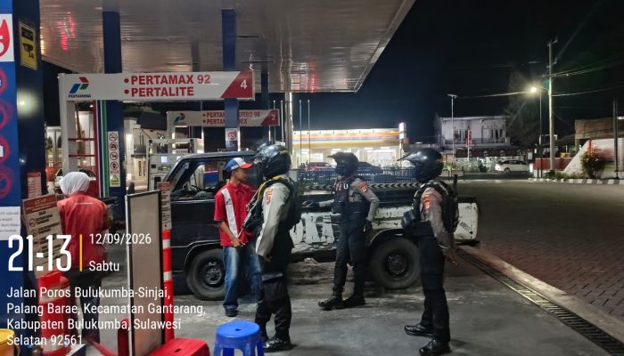 Persempit Ruang Gerak Pelaku Kejahatan, Patmor Polres Bulukumba Intensifkan Patroli.