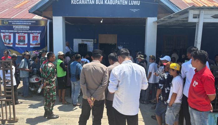 Kawal Demokrasi Desa, Kapolres Luwu Turun Langsung Pastikan Pilkades PAW Lengkong Aman dan Kondusif