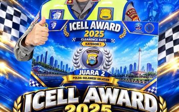 Di Bawah Kepemimpinan KBP Pria Budi, Ditlantas Polda Sulsel Raih Juara 2 ICELL Awards 2025