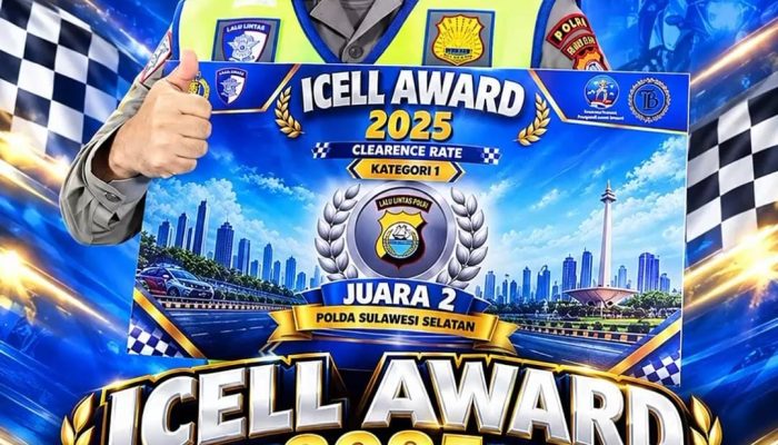 Di Bawah Kepemimpinan KBP Pria Budi, Ditlantas Polda Sulsel Raih Juara 2 ICELL Awards 2025