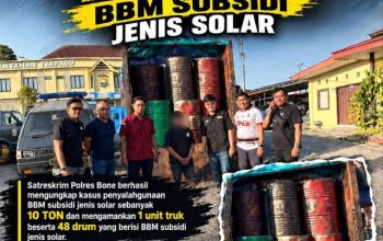 Satreskrim Polres Bone Ungkap Penyalahgunaan BBM Subsidi, Amankan 10 Ton Solar dan 48 Drum