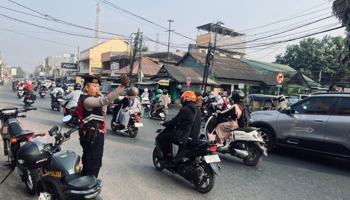 Pagi Tak Luput dari Pengawasan, Polresta Gowa Siaga di Titik Keramaian