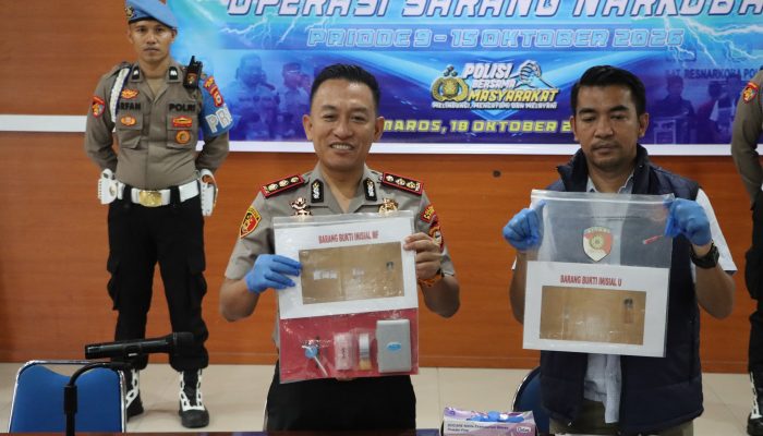 Sat Narkoba Polres Maros Gelar Konferensi Pers Operasi Gabungan Pemberantasan Sarang Narkoba