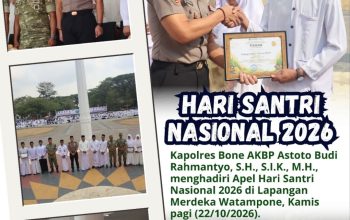 Kapolres Bone Hadiri Peringatan Hari Santri Nasional 2026 di Watampone
